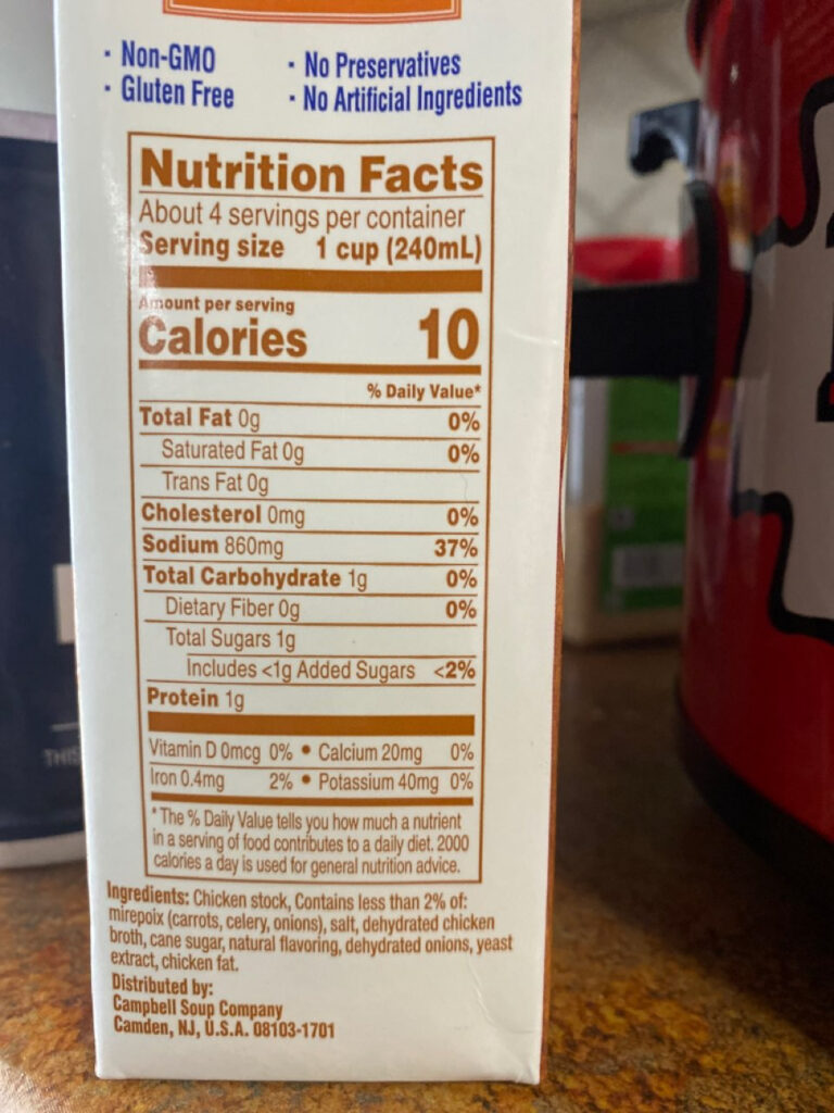 Swanson Low Sodium En Broth Nutrition Information My Bios
