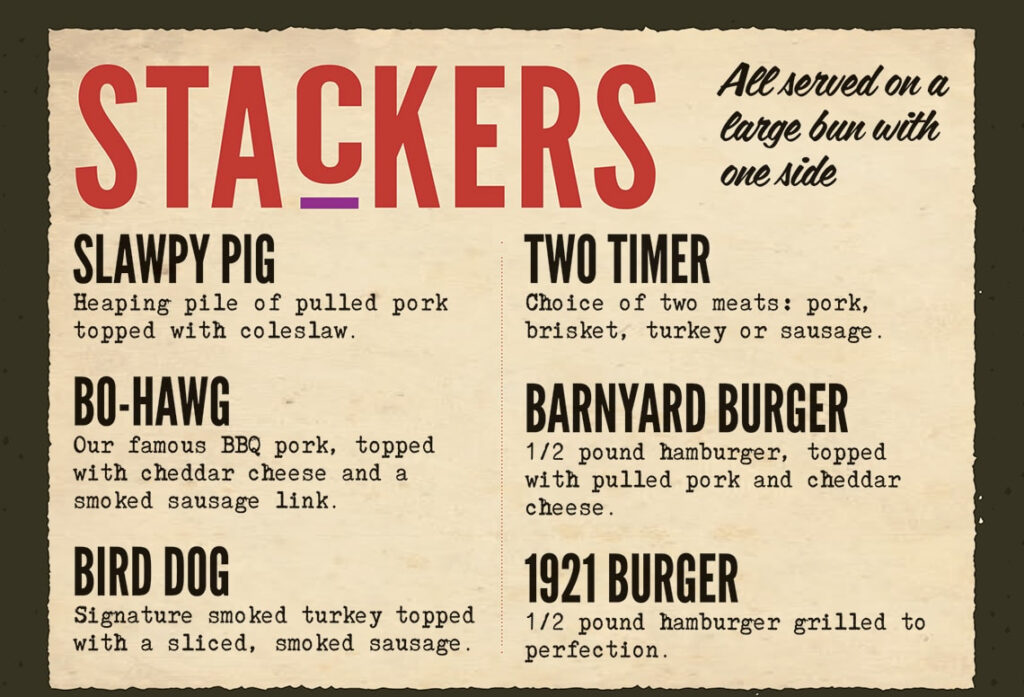 The Menu Willie Jewell s BBQ