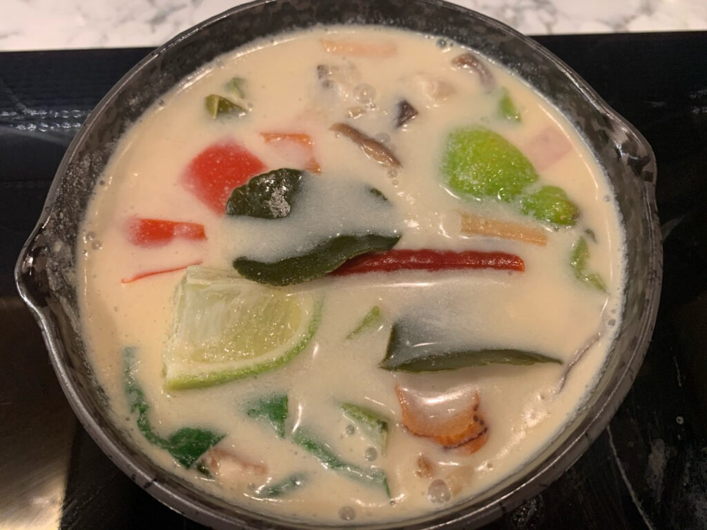 Tom Kha Soup from Thai Meal Kit Directions Calories Nutrition 