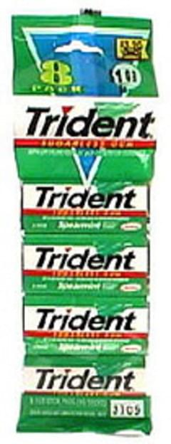 Trident Spearmint Chewing Gum 40 Ea Nutrition Information Innit