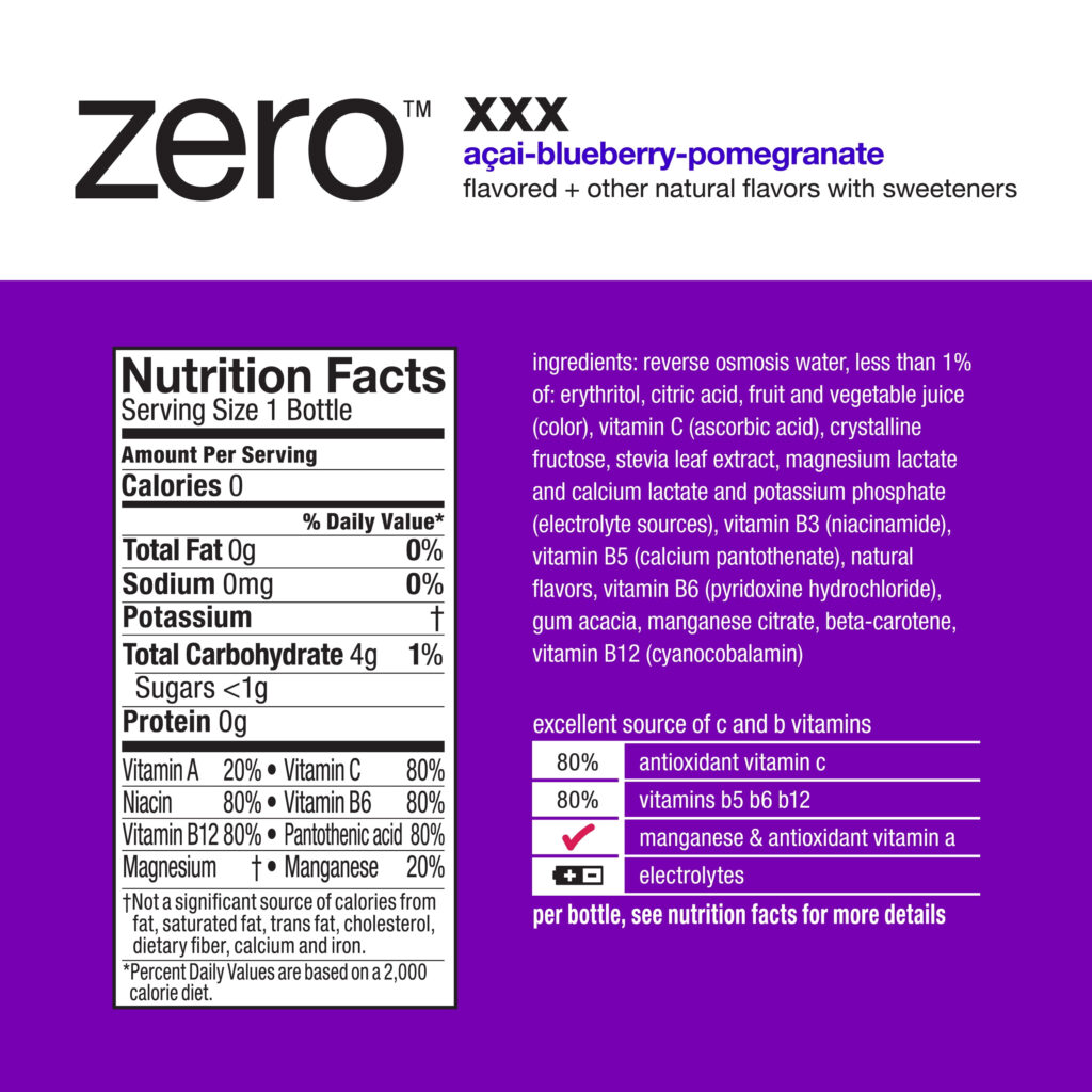 Vitamin Water Zero Nutritional Facts Blog Dandk