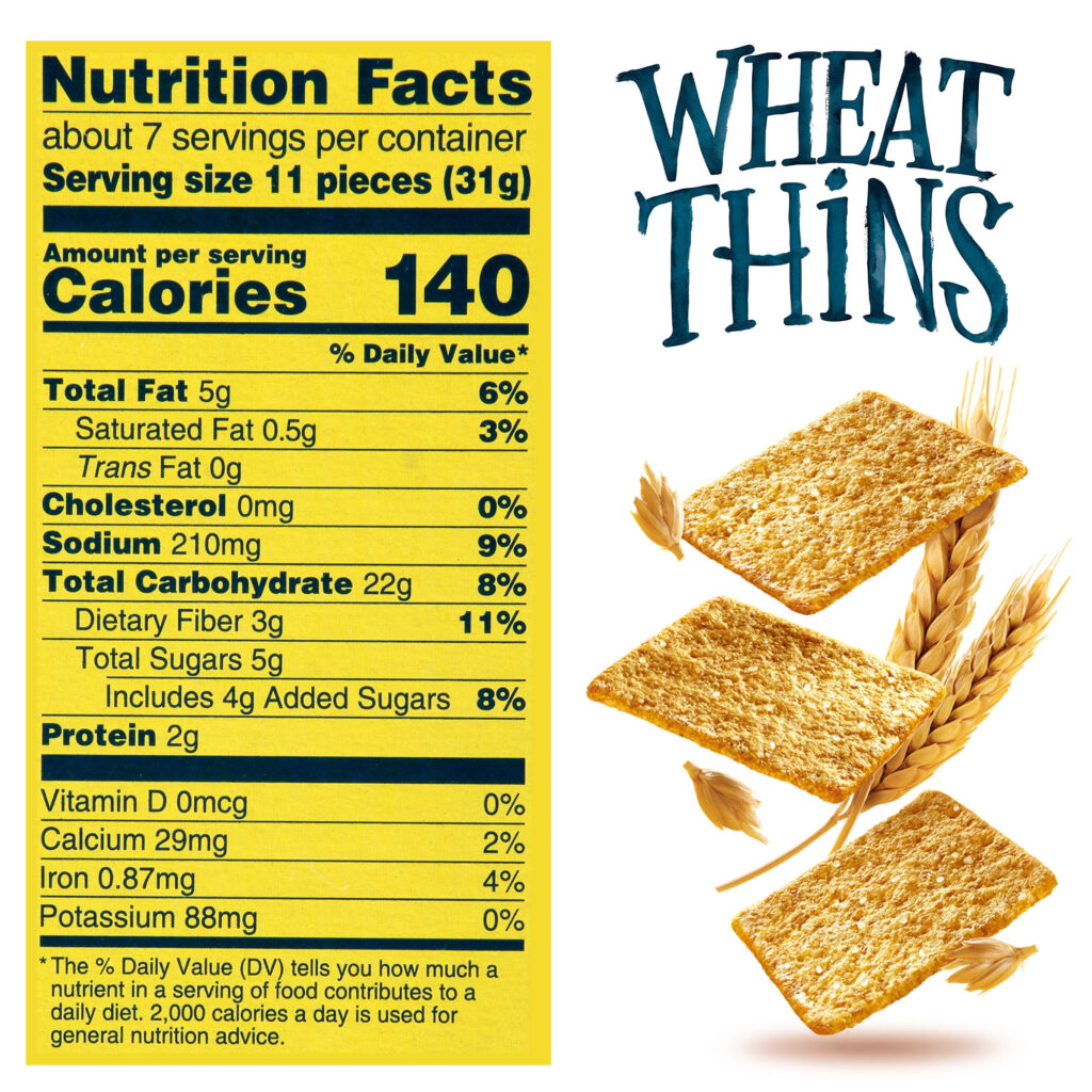 Wheat Thins Nutrition Facts Label Blog Dandk