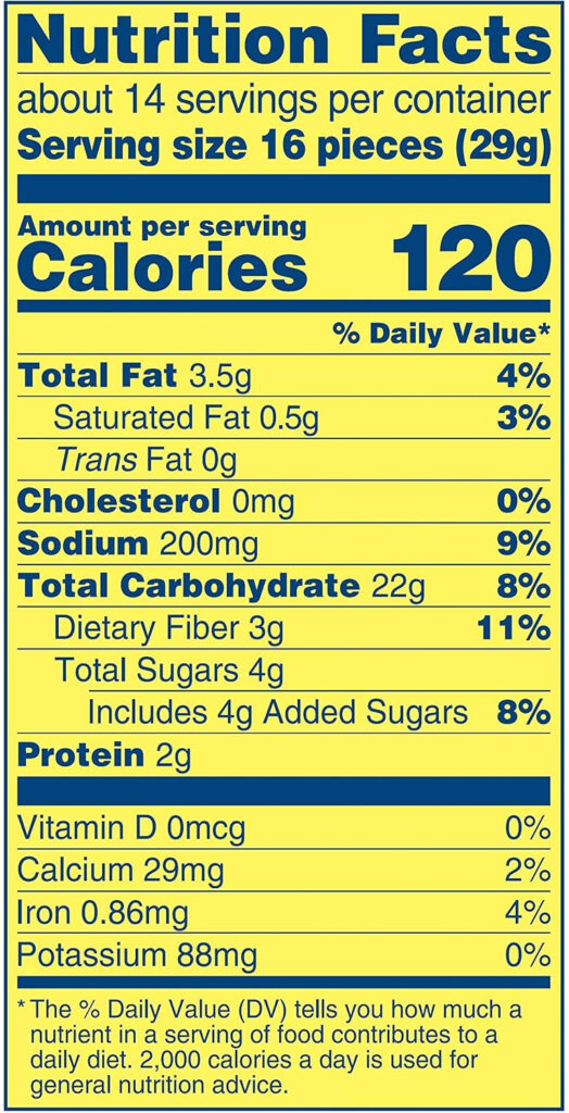 Wheat Thins Reduced Fat Nutrition Label Besto Blog