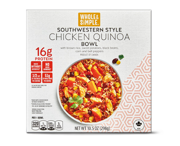 Whole Simple Southwest Or Mediterranean Chicken Quinoa Bowl ALDI US
